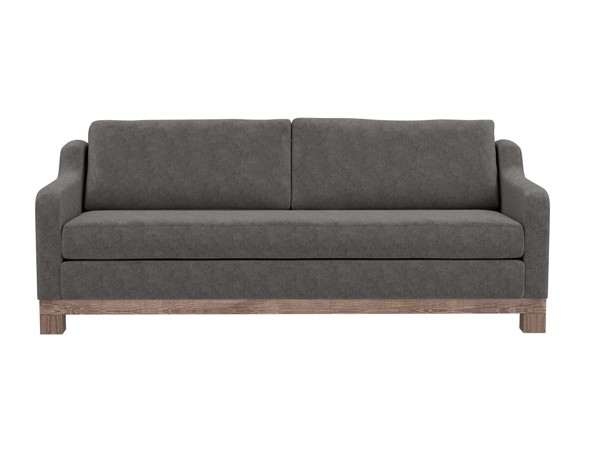 Wooden Frame & Base, Sofa - Iron Gray