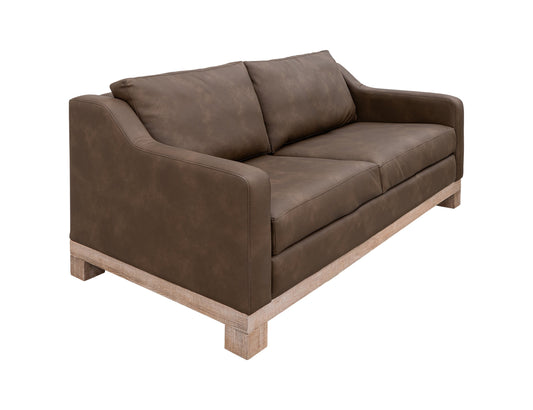 Wooden Frame & Base, Loveseat - Dark Chocolate
