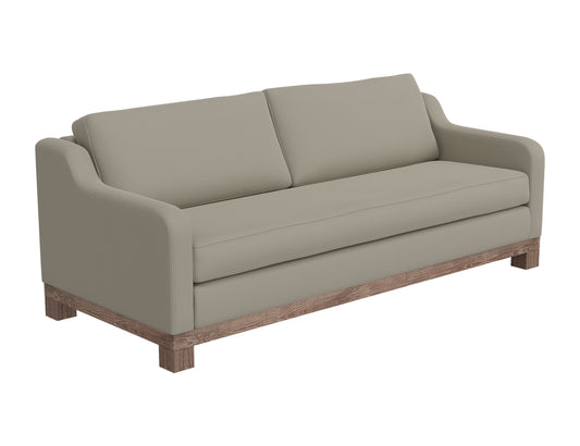 Wooden Frame & Base, Sofa - Almond Gray