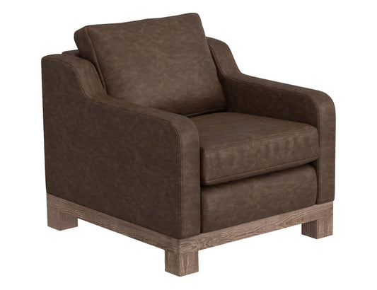 Wooden Frame & Base, Armchair - Chocolate Brown
