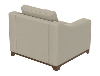 Wooden Frame & Base, Armchair - Almond Gray