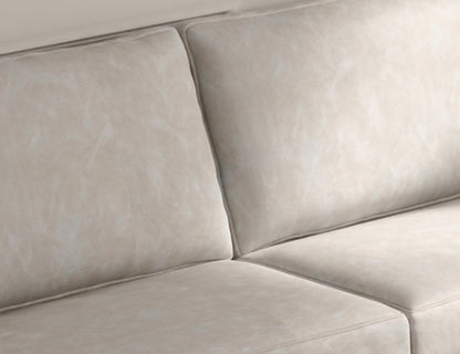 Wooden Frame & Base, Armchair - Ivory