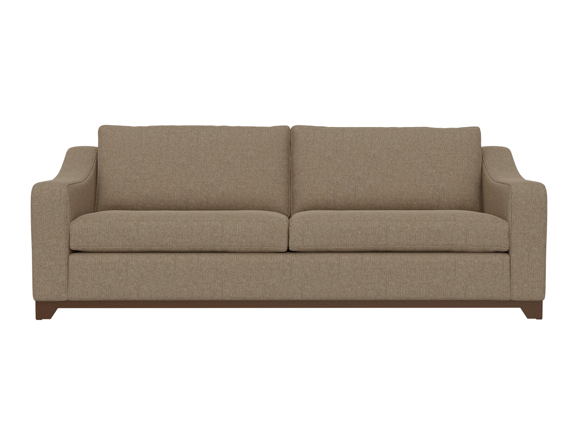 Wooden Frame & Base, Sofa - Brown Camel