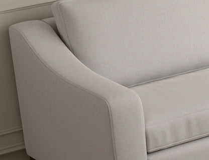 Wooden Frame & Base, Armchair - Mink Withe