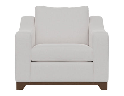 Wooden Frame & Base, Armchair - Mink Withe