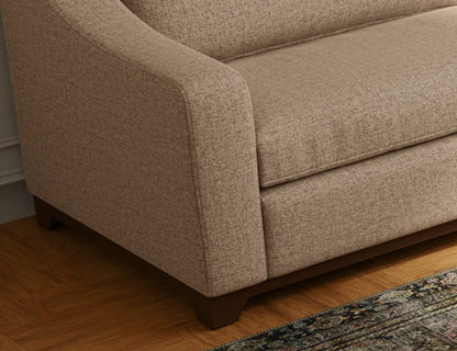 Wooden Frame & Base, Armchair - Capuccino Brown