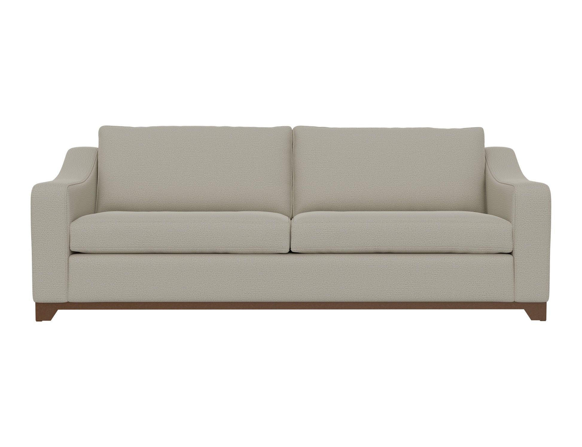 Wooden Frame & Base, Sofa - Almond Gray