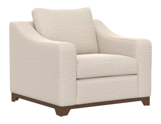 Wooden Frame & Base, Armchair - Agreeable Gray