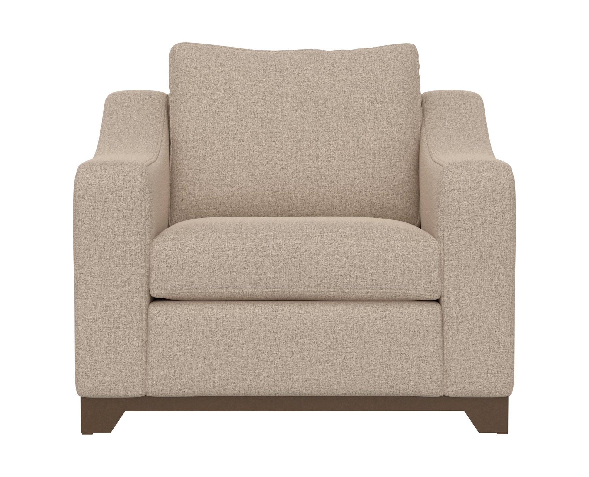 Wooden Frame & Base, Armchair - Capuccino Brown