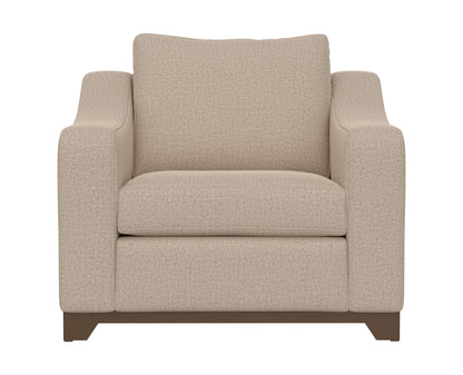 Wooden Frame & Base, Armchair - Capuccino Brown