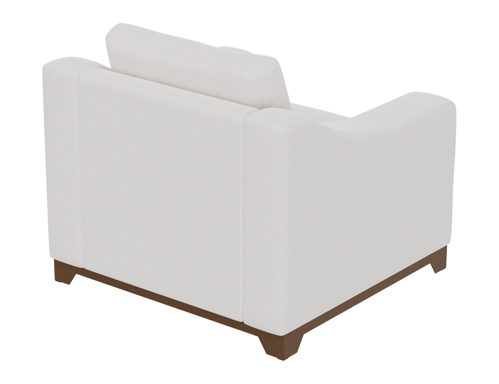 Wooden Frame & Base, Armchair - Mink Withe