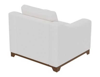 Wooden Frame & Base, Armchair - Mink Withe
