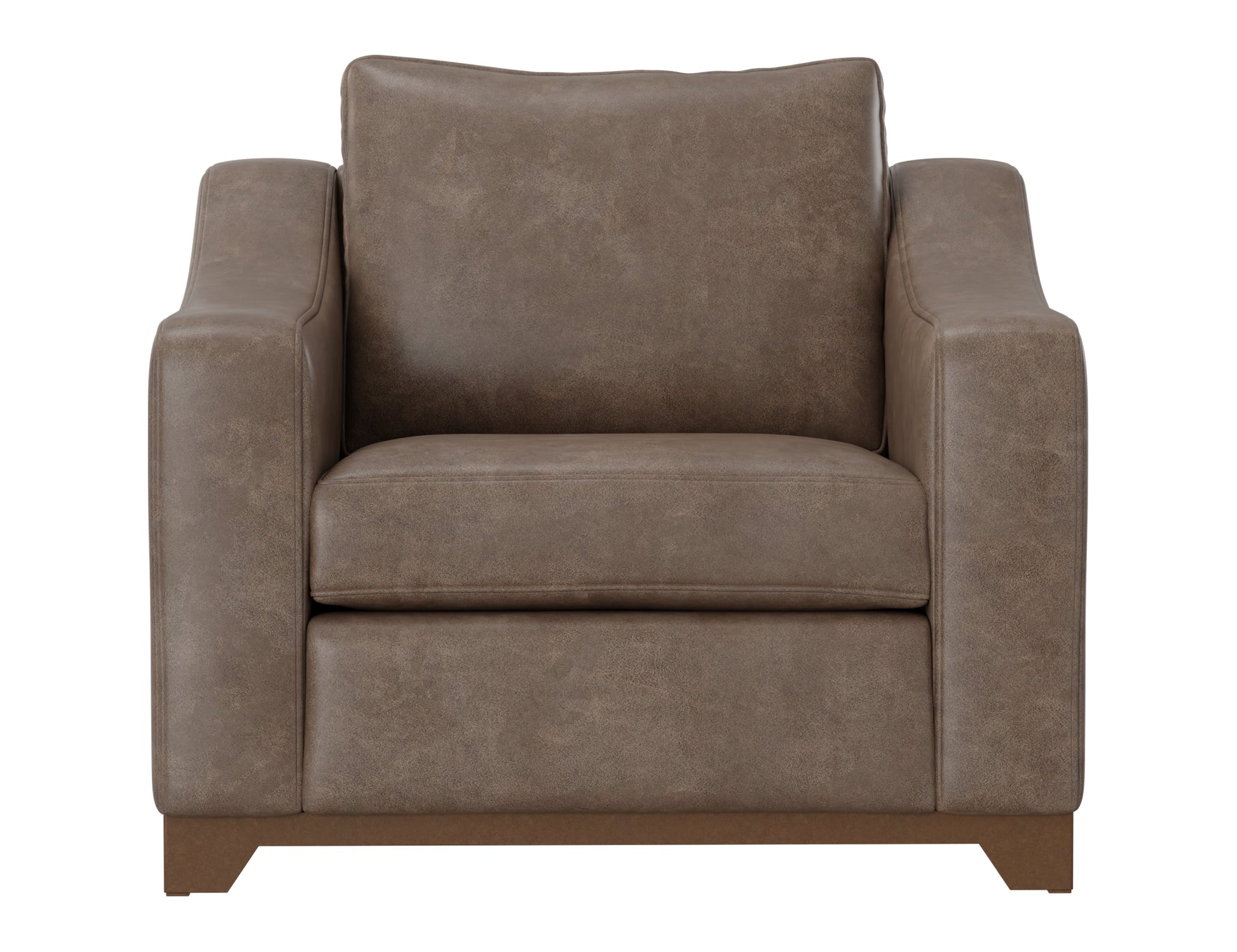 Wooden Frame & Base, Armchair - Chocolate Brown