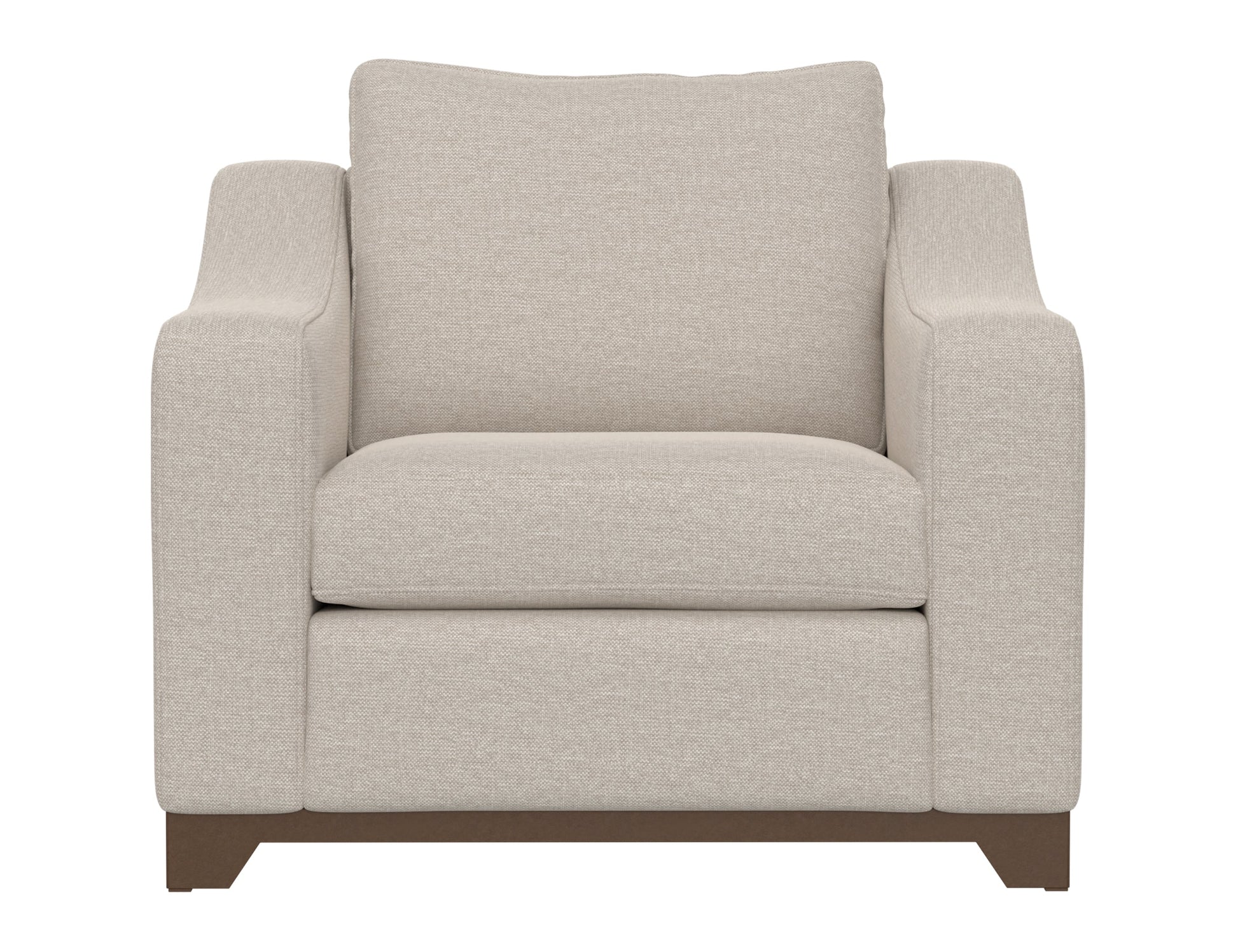 Wooden Frame & Base, Armchair - Agreeable Gray