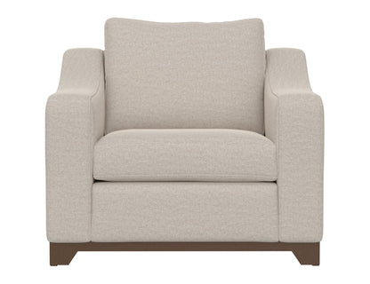 Wooden Frame & Base, Armchair - Agreeable Gray