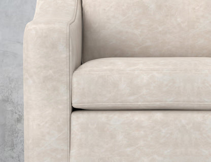 Wooden Frame & Base, Armchair - Ivory