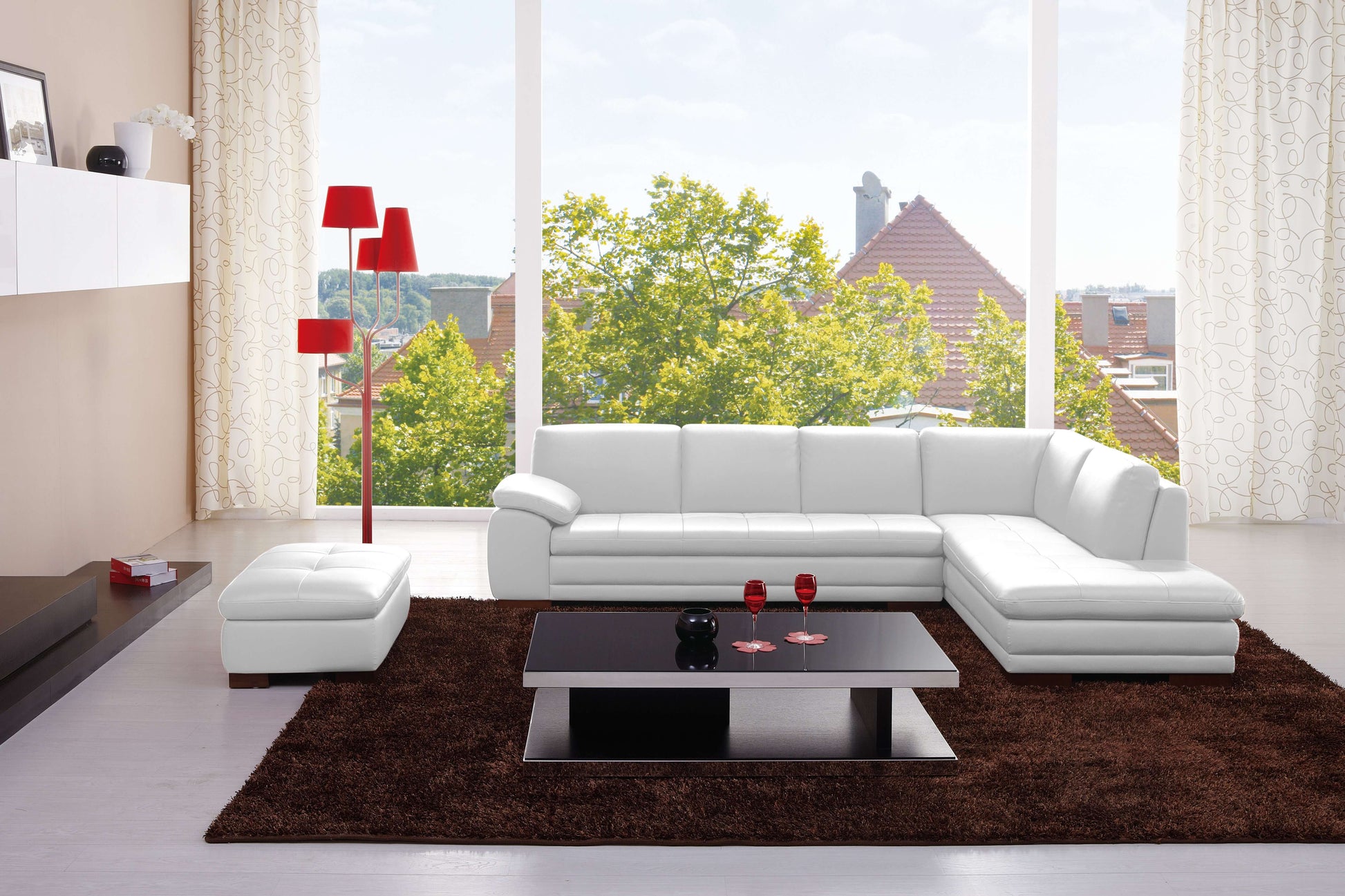 625 Italian Leather Sectional