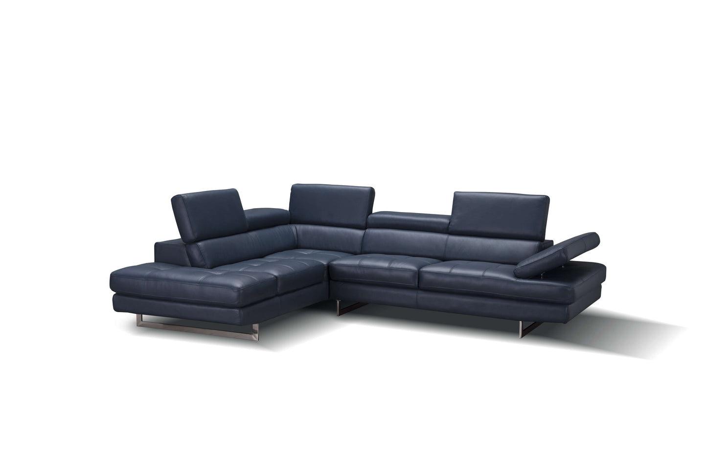 A761 Italian Leather Sectional Slate