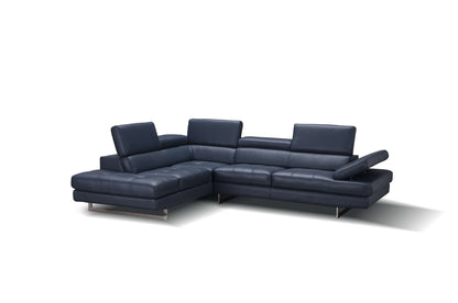 A761 Italian Leather Sectional Slate