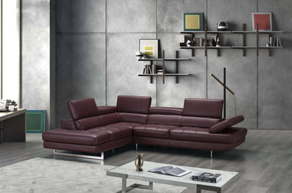 A761 Italian Leather Sectional Slate