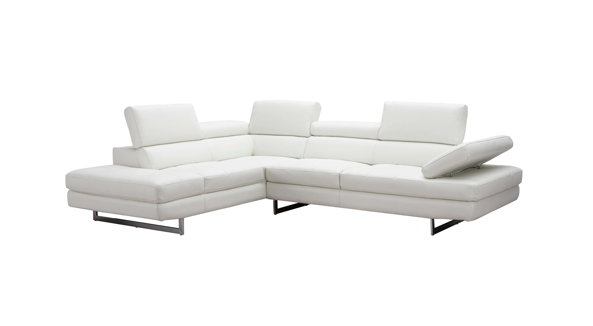 A761 Italian Leather Sectional Slate