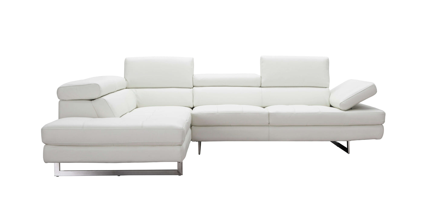 A761 Italian Leather Sectional Slate
