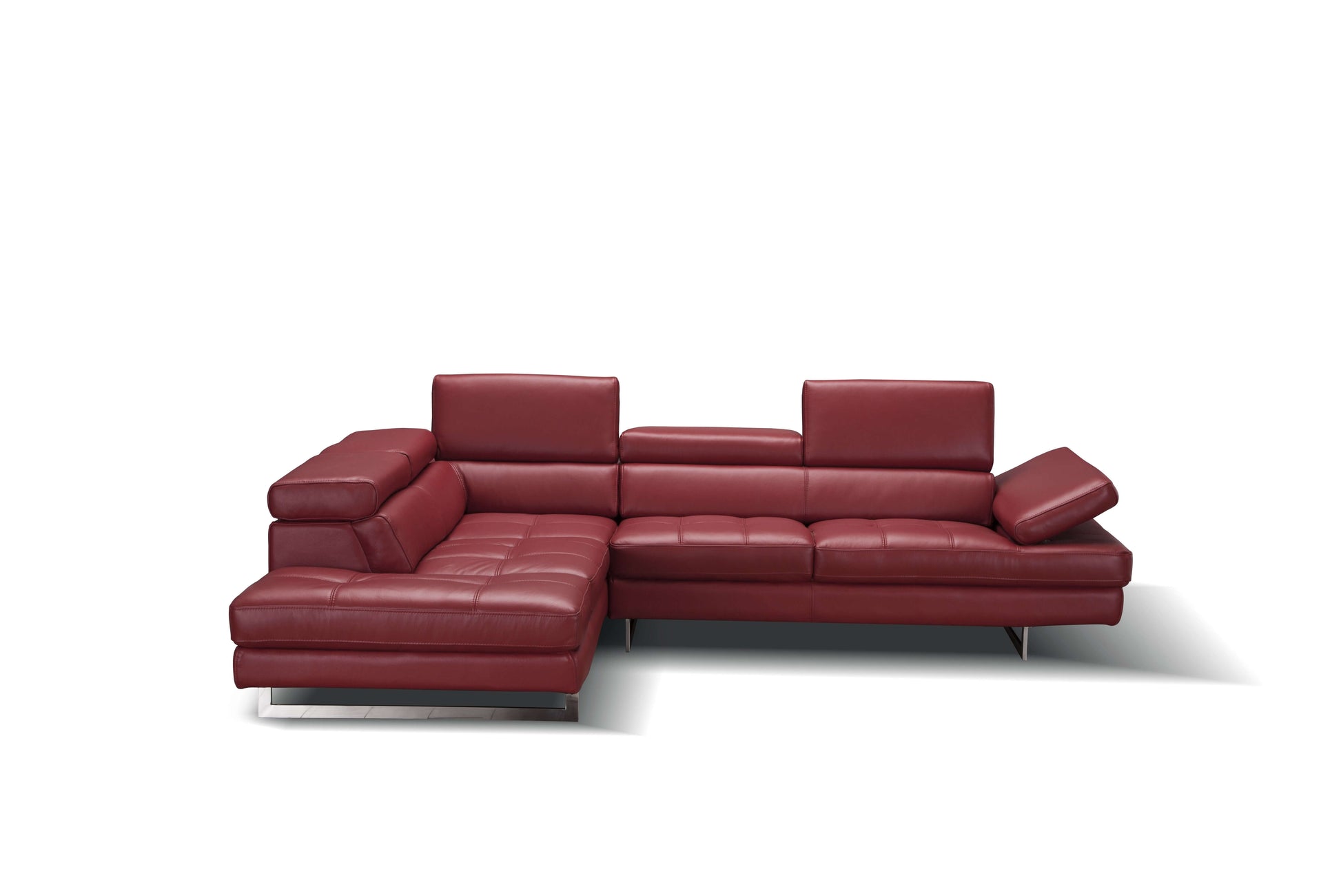 A761 Italian Leather Sectional Slate