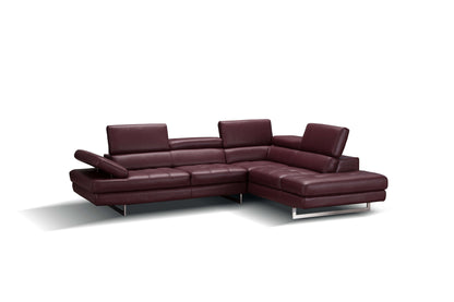 A761 Italian Leather Sectional Slate