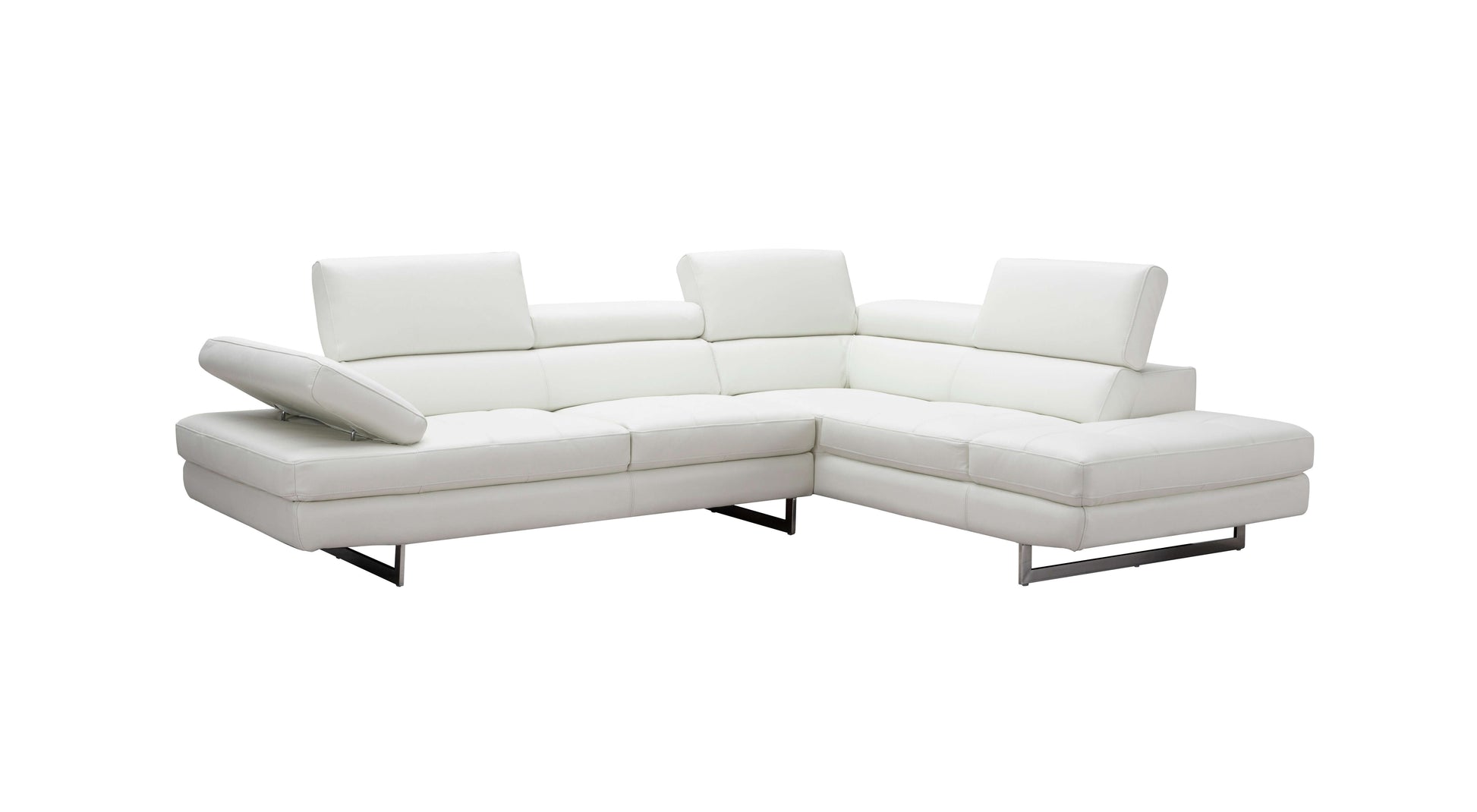 A761 Italian Leather Sectional Slate