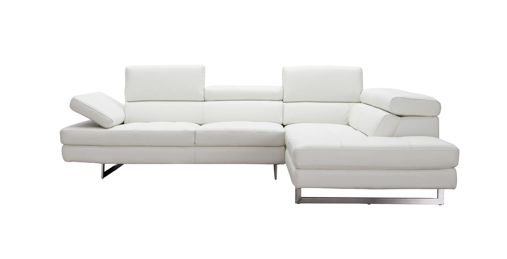A761 Italian Leather Sectional Slate