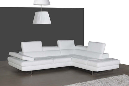 A761 Italian Leather Sectional Slate