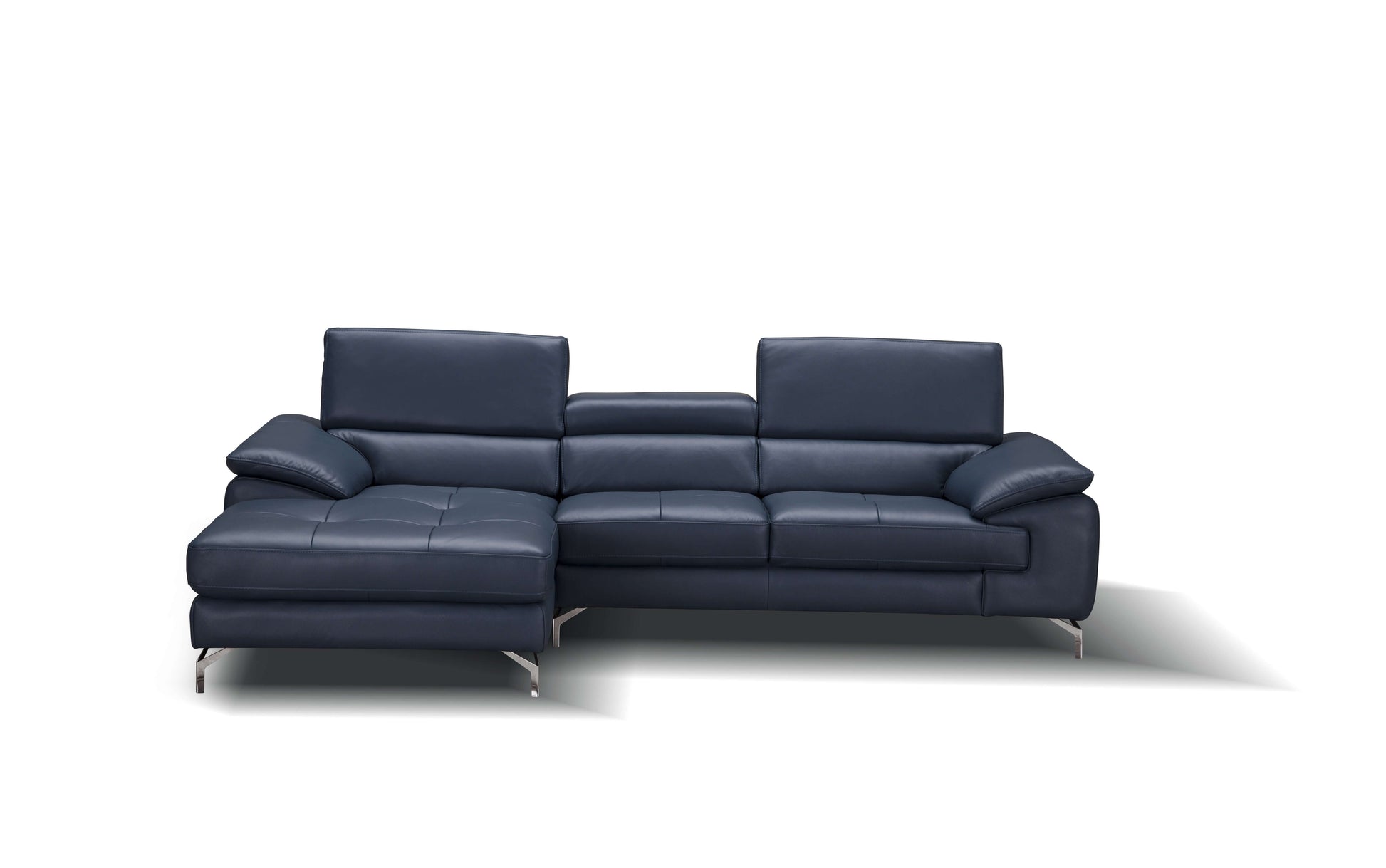 A973B Italian Leather Mini Sectional Chaise