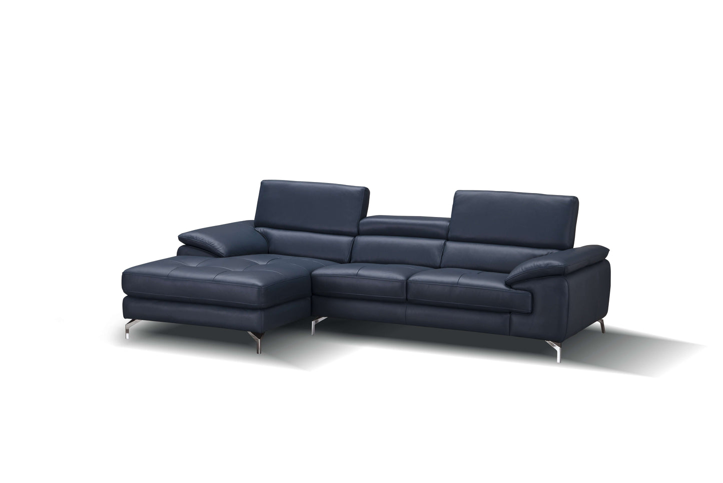 A973B Italian Leather Mini Sectional Chaise