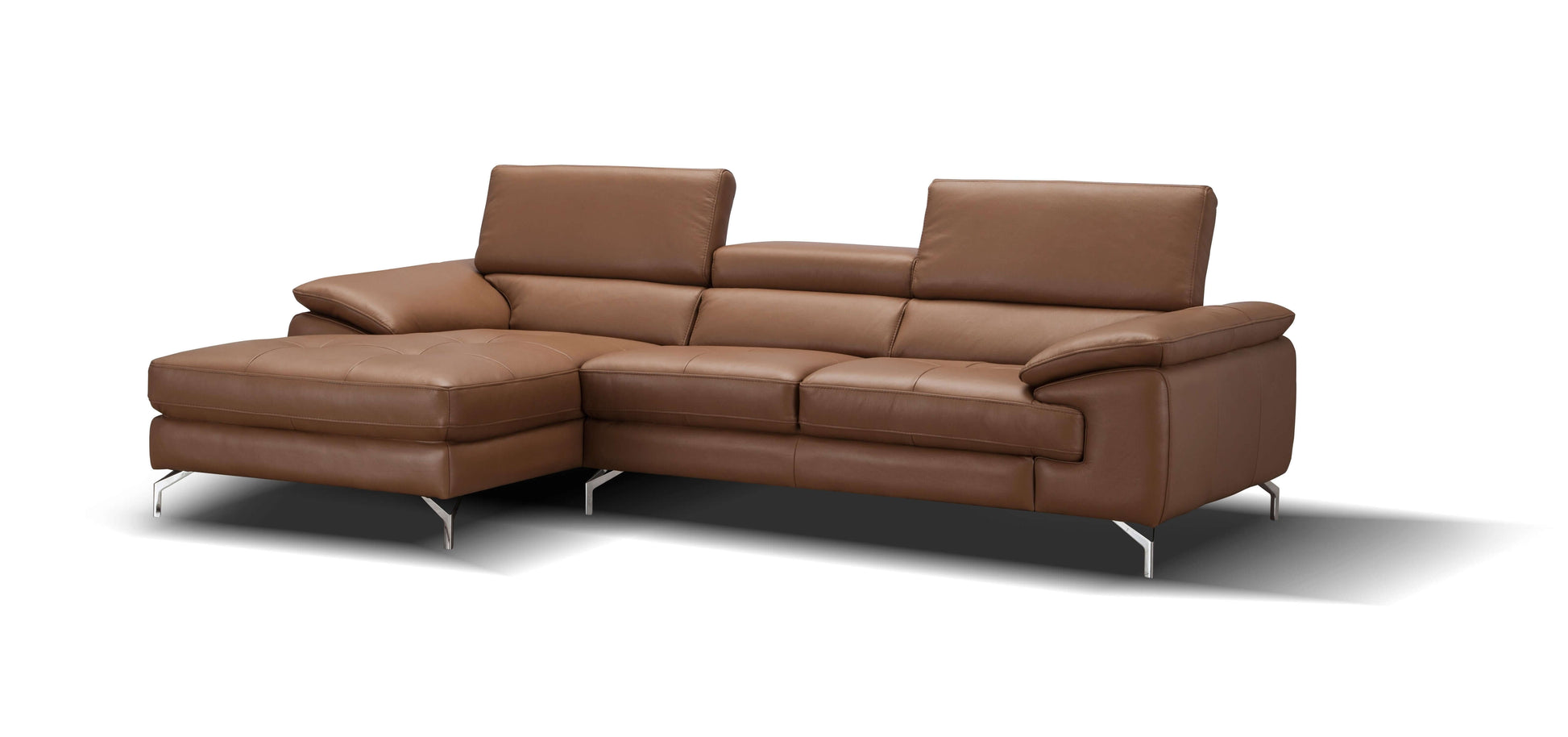 A973B Italian Leather Mini Sectional Chaise