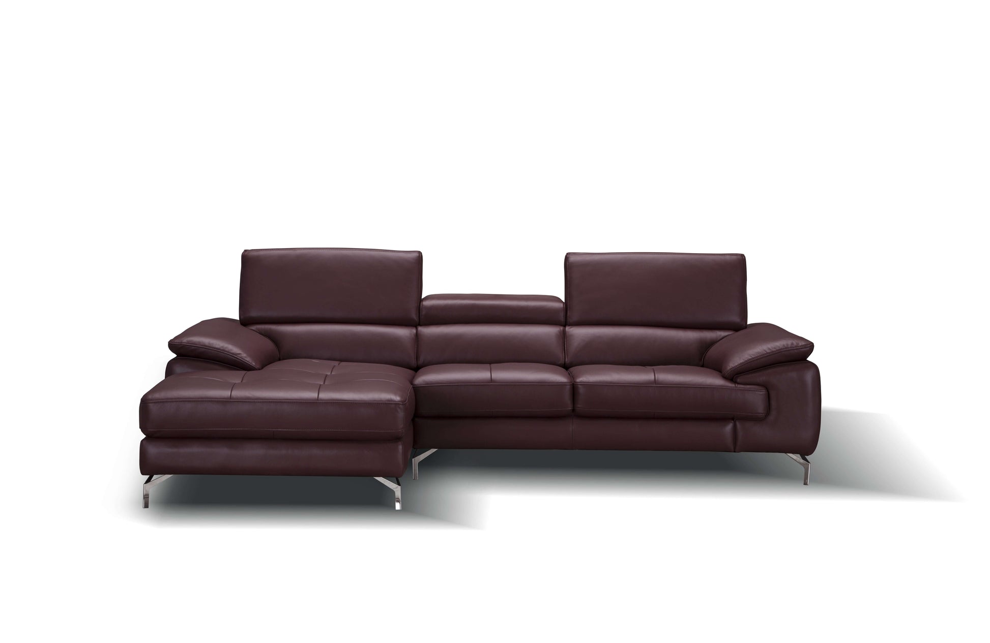A973B Italian Leather Mini Sectional Chaise