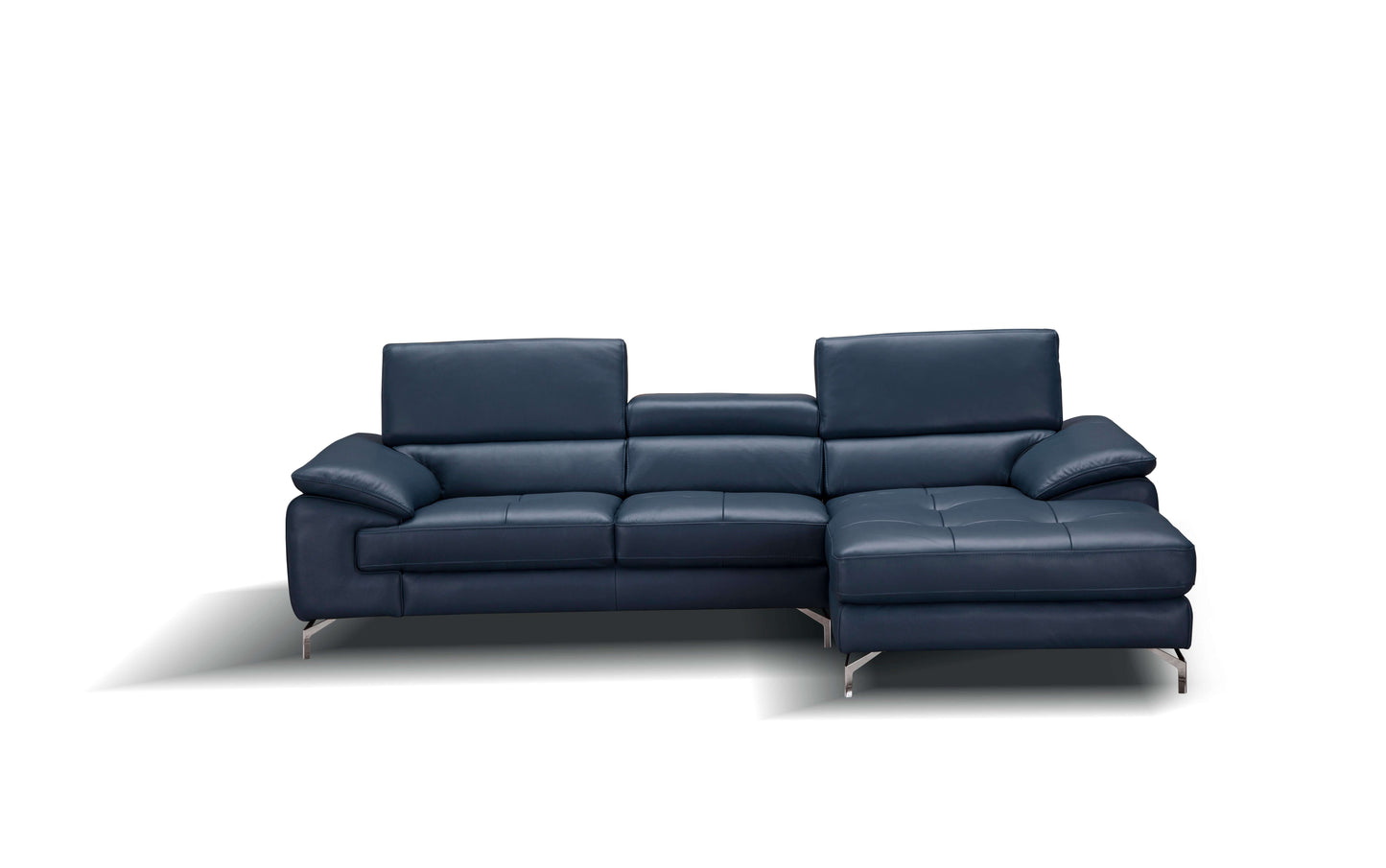 A973B Italian Leather Mini Sectional Chaise