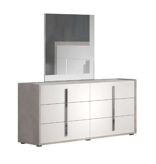 Ada Premium Mirror in Cemento/Bianco Opac