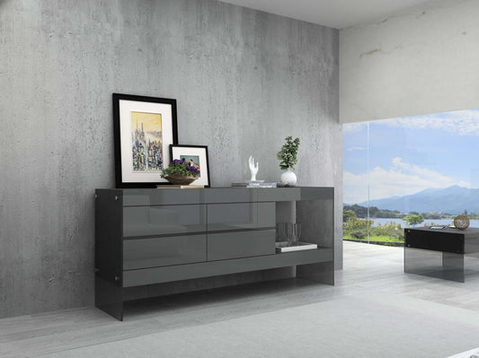 Cloud Buffet in Grey High Gloss