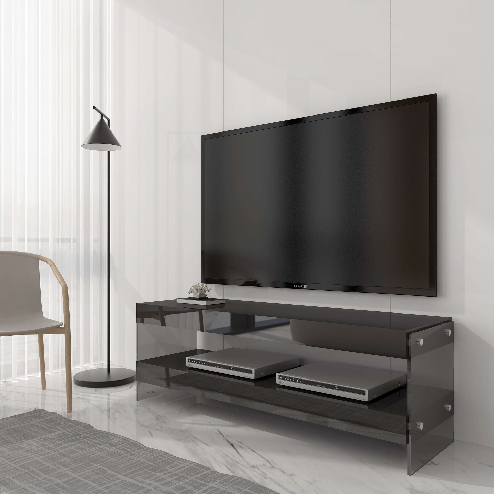 Cloud Mini TV Base in Grey High Gloss