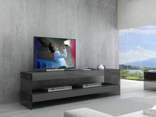 Cloud TV Base in Grey High Gloss