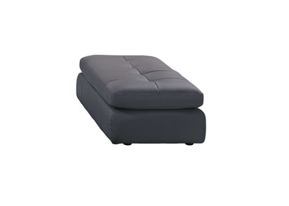 397 Italian Leather Ottoman in Grey Color