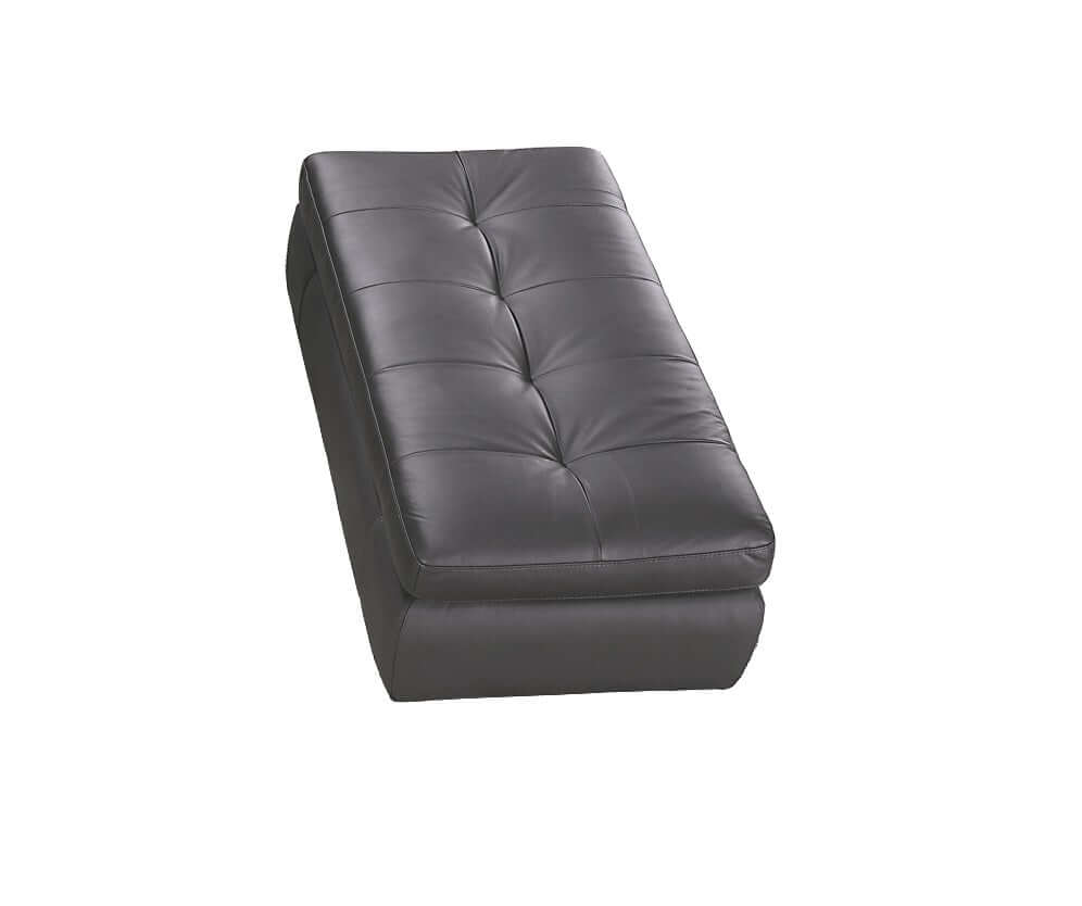 397 Italian Leather Ottoman in Grey Color