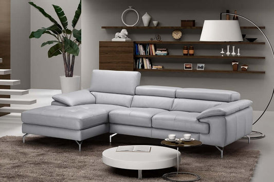 Liam Premium Leather Sectional Chaise