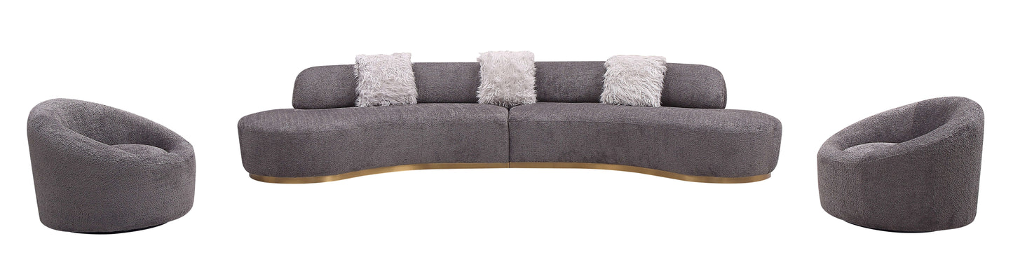 Moon Sectional in Dark Grey