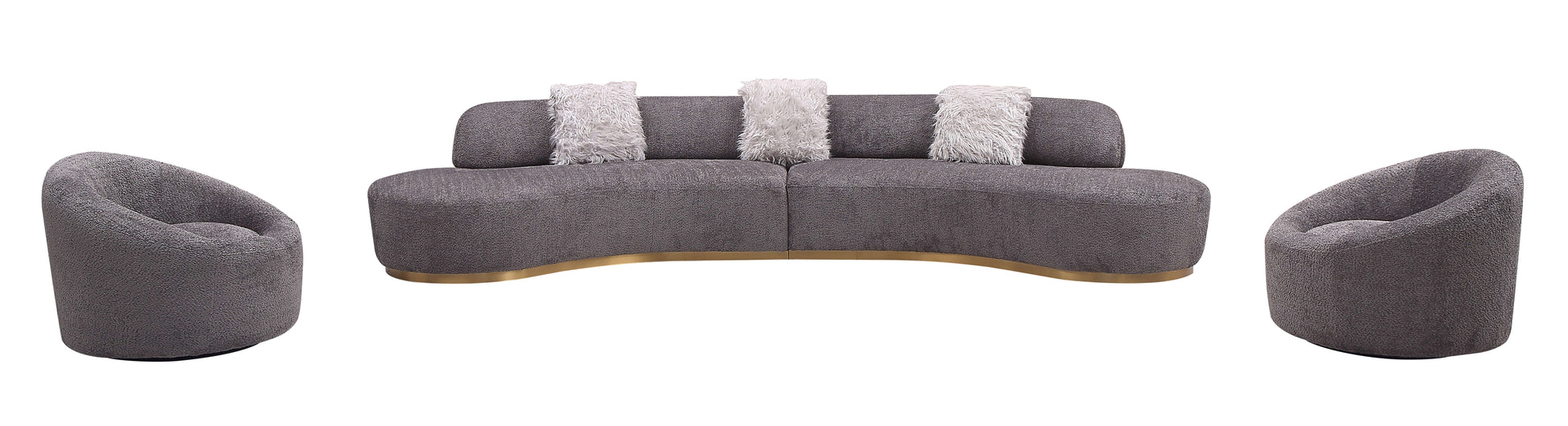 Moon Sectional in Dark Grey