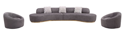 Moon Sectional in Dark Grey
