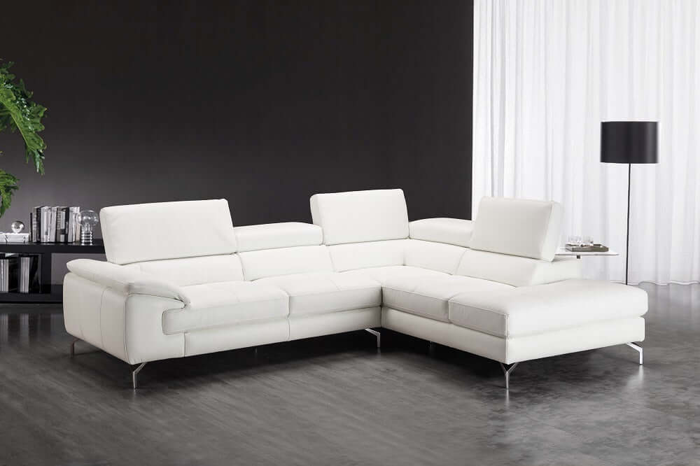 Nila Premium Leather Sectional Chaise