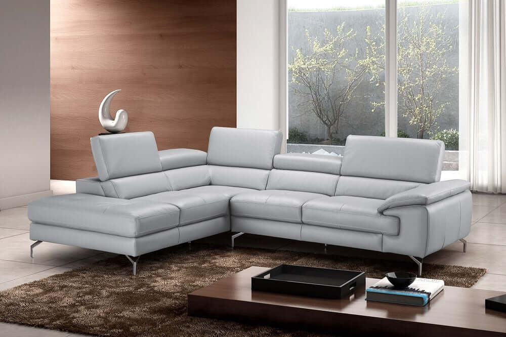 Olivia Premium Leather Sectional Chaise