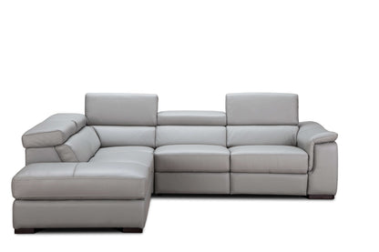 Perla Premium Leather Sectional Chaise