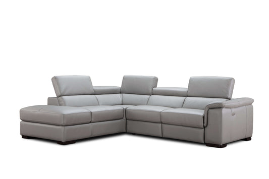 Perla Premium Leather Sectional Chaise